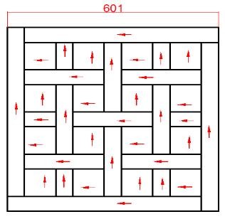 Модульный паркет Lab Arte Дуб инженерный №1-50 601*601*15,5 мм Рустик