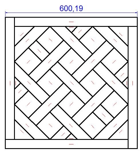 Модульный паркет Lab Arte Дуб инженерный №1-70 600*600*15,5 мм Натур