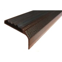 Порог алюминий с резиновыми вставками угловой (медь)