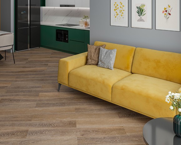 Кварц-виниловый ламинат Alta Step Дуб базальтовый 1218x180x5,3 мм