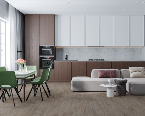 Кварц-виниловый ламинат Alta Step Дуб серый 1218x180x5,3 мм